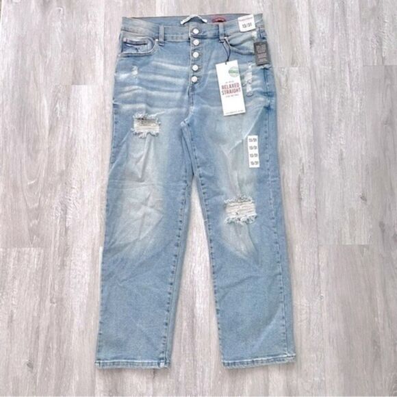 Button Fly Relaxed Straight Jeans 13/31 - Picture 1 of 3